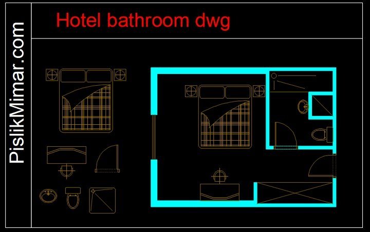 hotel bathroom dwg