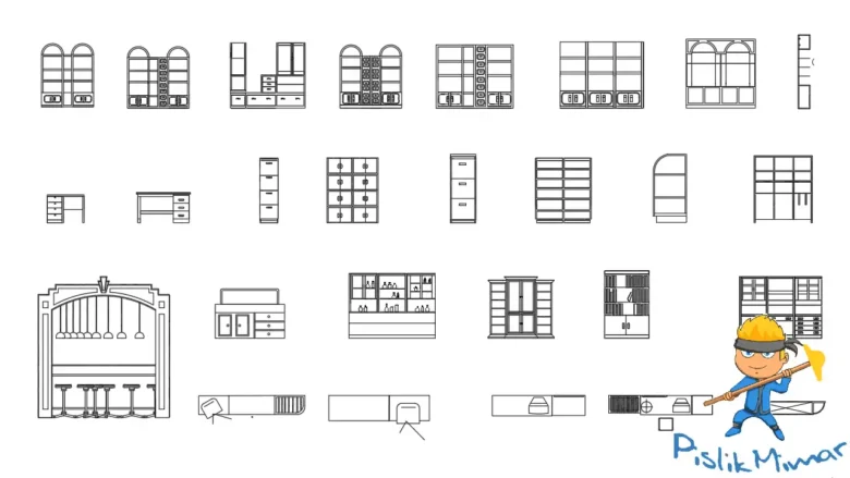 Interior Architecture – Detailed Furniture Appearance Drawings